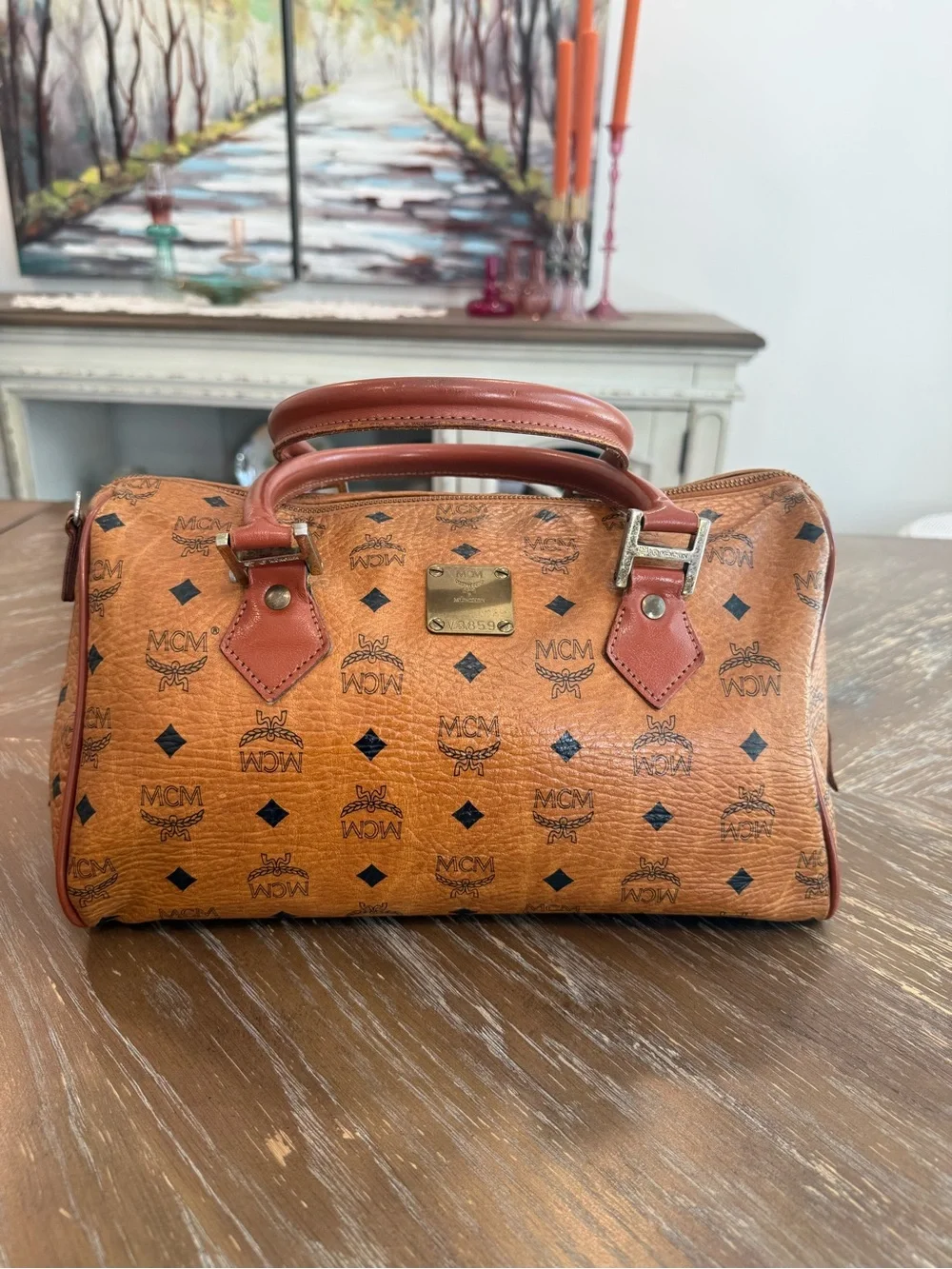 MCM Handbag Brown Leather - Picture 2 of 14
